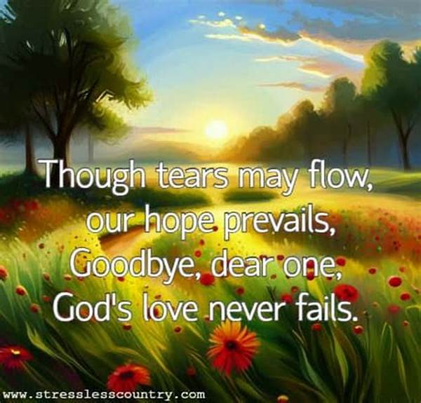 Tears Flowing At Goodbye