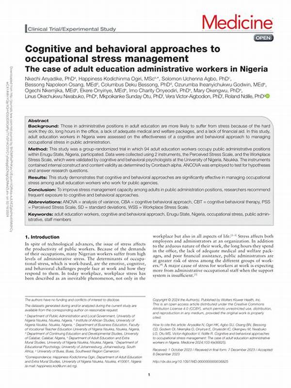 Behavioral Approaches To Managing Stress