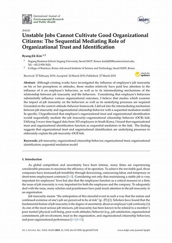 Organizational Trust In Unstable Conditions