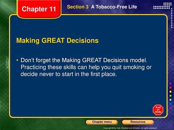Tobacco And Life Decisions