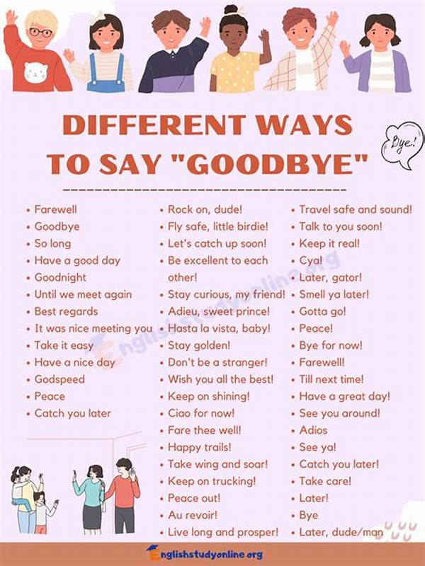 Poignant Goodbye Phrases List
