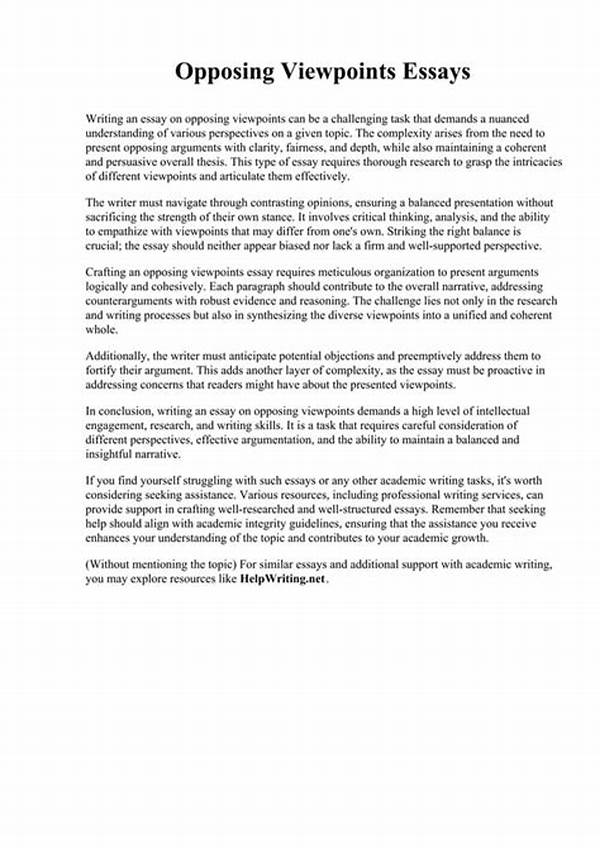 Managing Opposing Viewpoints Gracefully