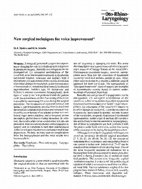 Techniques For Coarse Voice Improvement