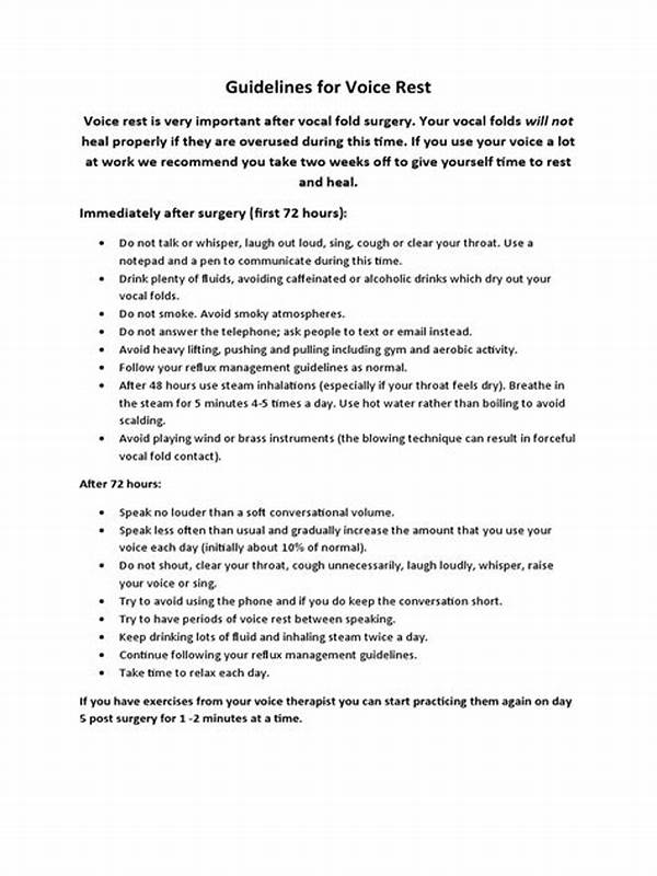 Voice Rest And Recovery Guidelines